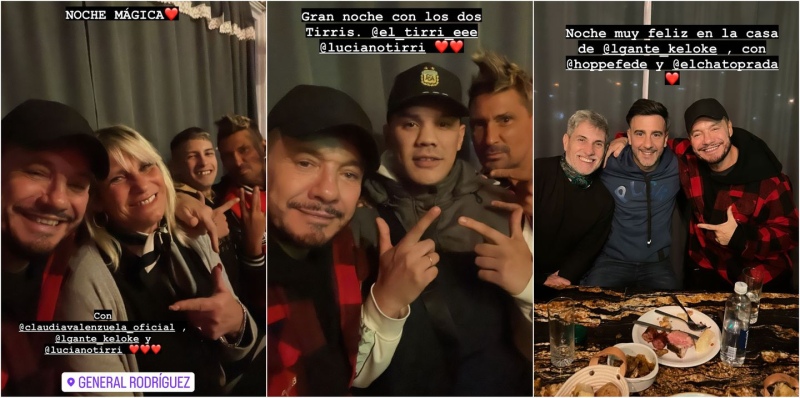 Tinelli disfrutó de una gran noche con L-Gante.