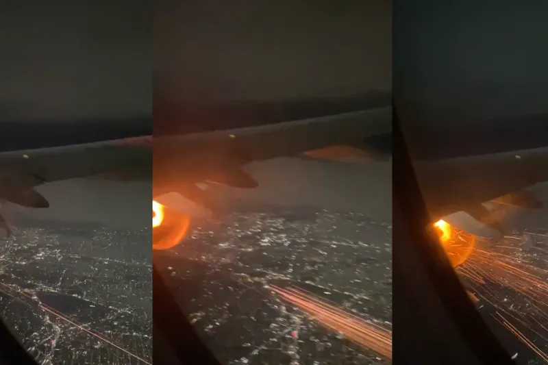 Se incendió el motor en pleno vuelo