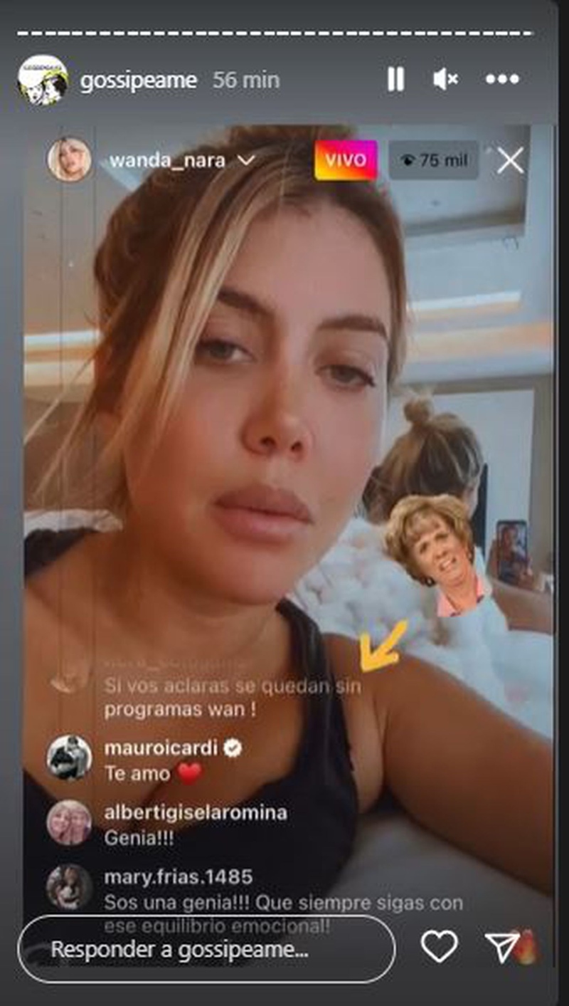 La aparición de Icardi en un vivo de Wanda Nara