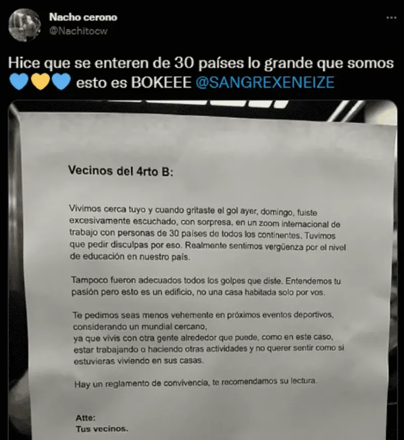 Apareció el hincha de Boca del 4to D