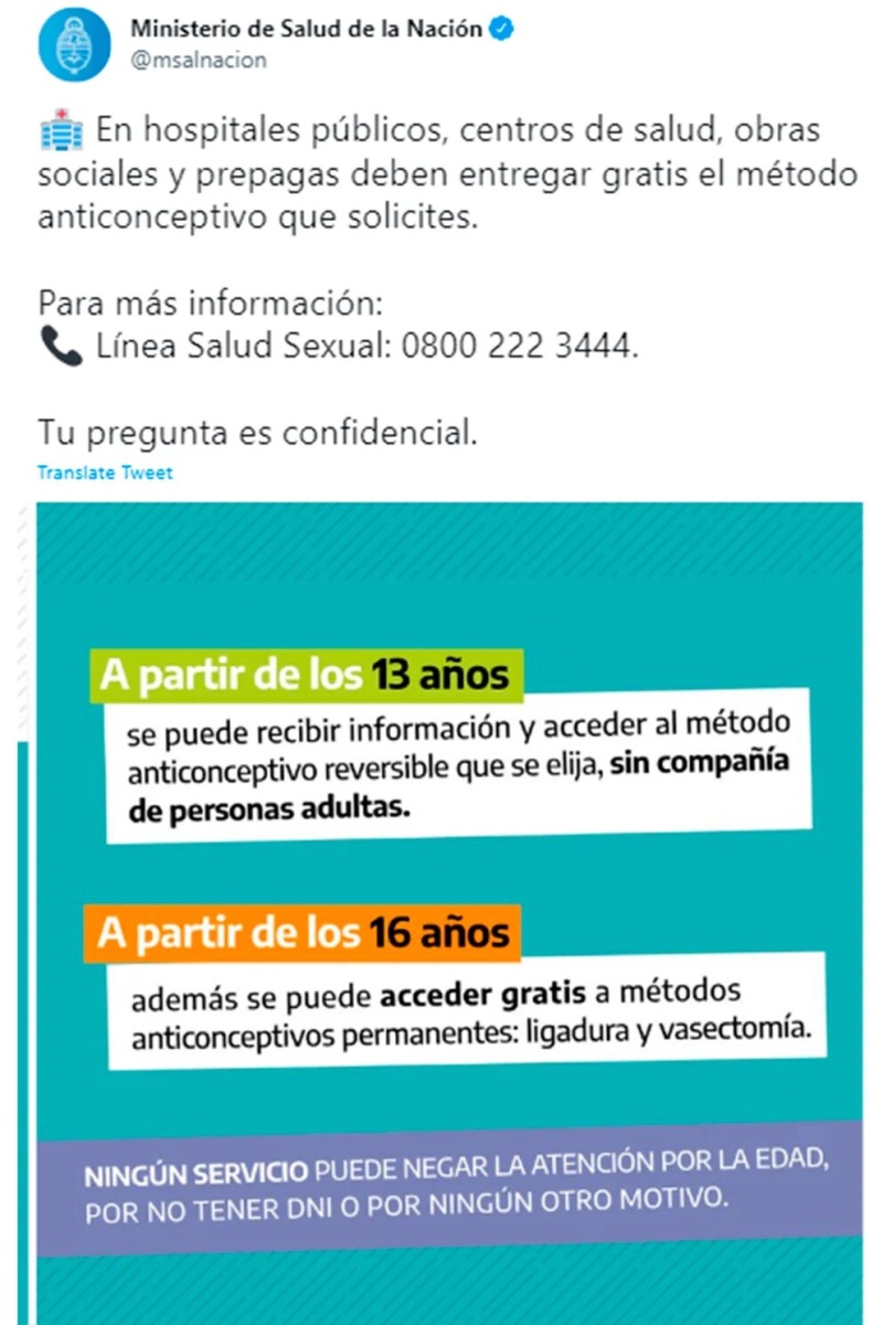 la campaña del Ministerio de Salud