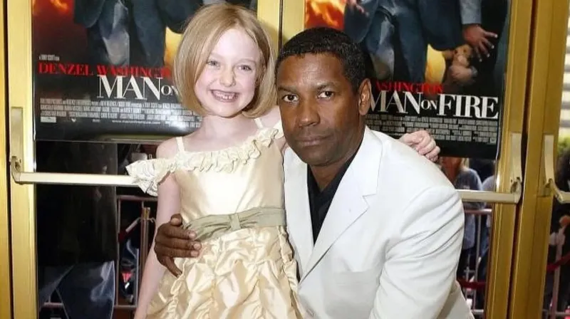 Denzel Washington y Dakota se reencontraron a 18 años del estreno de “Hombre en llamas”