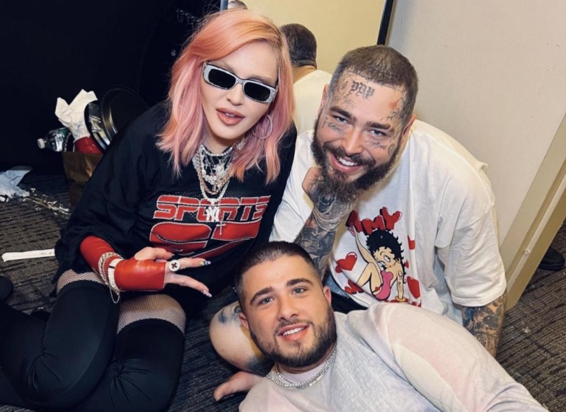 Madonna la rompió en el recital de Post Malone