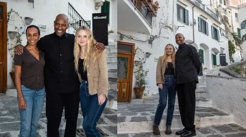 Denzel Washington y Dakota se reencontraron a 18 años del estreno de “Hombre en llamas”