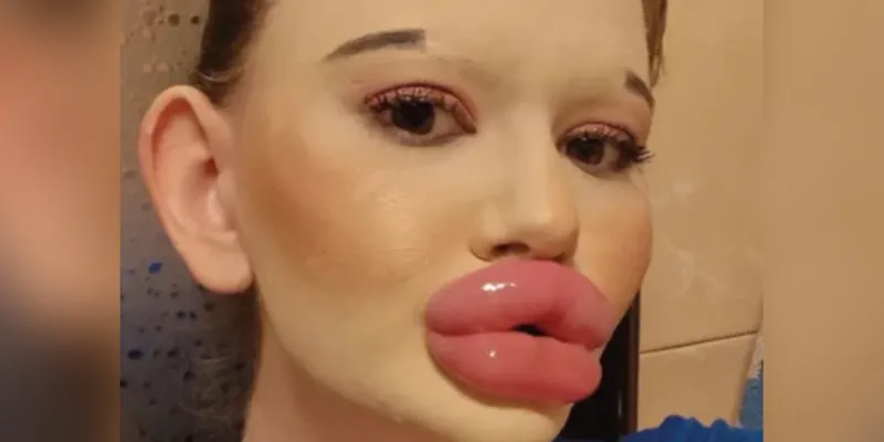 Se inyectó tanto los labios que corre riesgo su vida