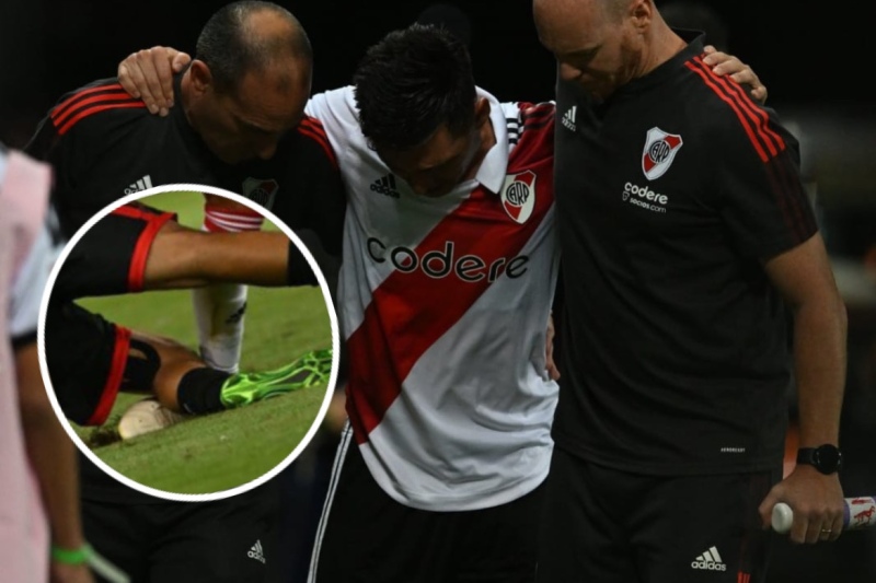 Kranevitter se fracturó en su vuelta a River: no duró ni 10 minutos en cancha