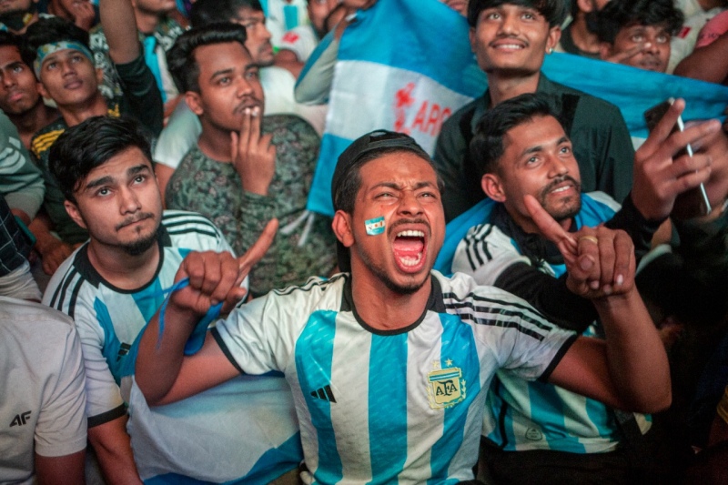 Locura en Bangladesh por la Selección Argentina