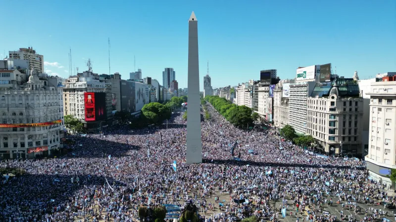 Al menos 18 heridos en los festejos el Obelisco