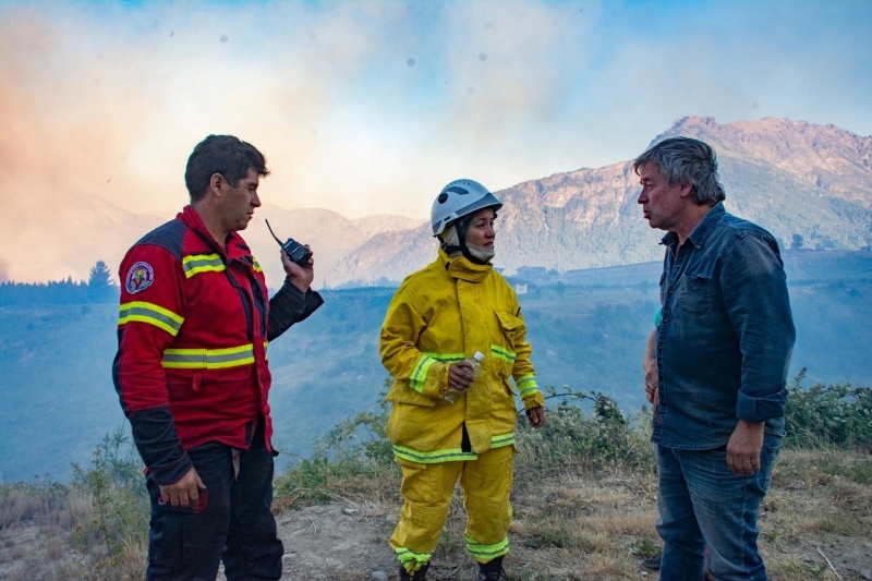 Importante incendio forestal en El Hoyo