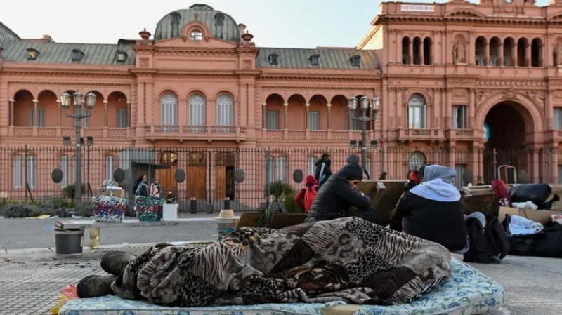 Murió una beba de tres meses en la puerta de la Casa Rosada