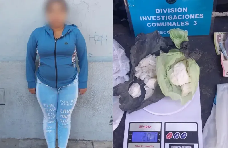 Cayó una “mamá dealer” que con su beba en brazos tenía cocaína en un pañal en Constitución