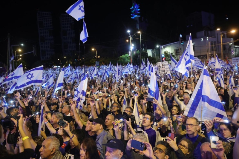 Masiva protesta en Israel contra la reforma judicial de Netanyahu