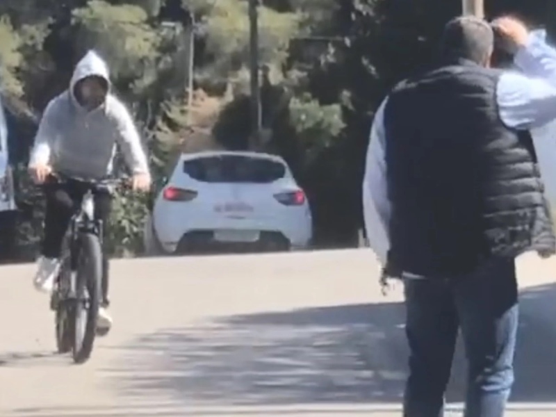 Messi metió paseo en bici en Barcelona