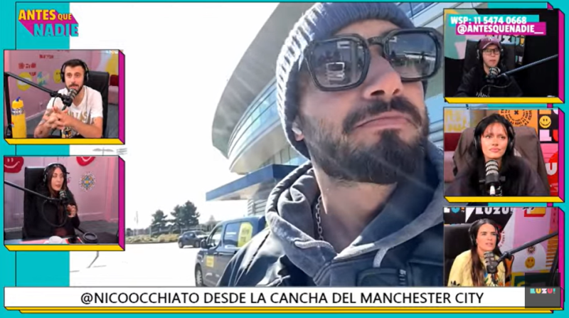 Móvil con Nico desde Manchester!