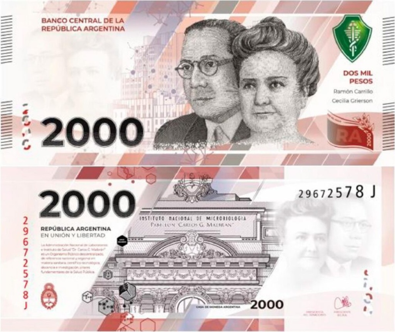 Empezó a circular el nuevo billete de 2 mil pesos