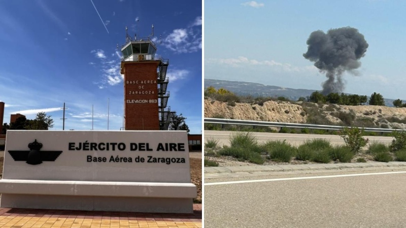 Un avión del Ejército se estrelló y el piloto logró saltar segundos antes de que explote