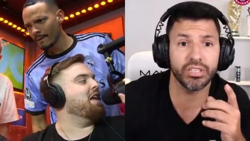 El Kun Agüero, sacado con un streamer: ”Decimelo en la cara, la c... de tu madre”