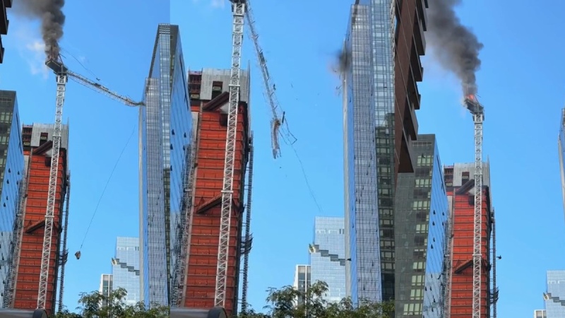 Tremendo video: colapso de una grúa en Nueva York