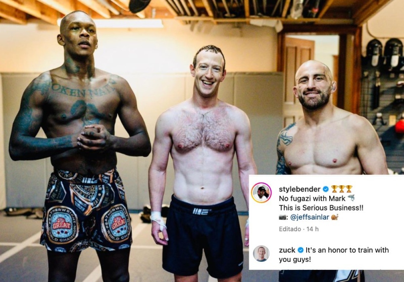 La polémica foto que subió Mark Zuckerberg junto a dos reconocidos boxeadores