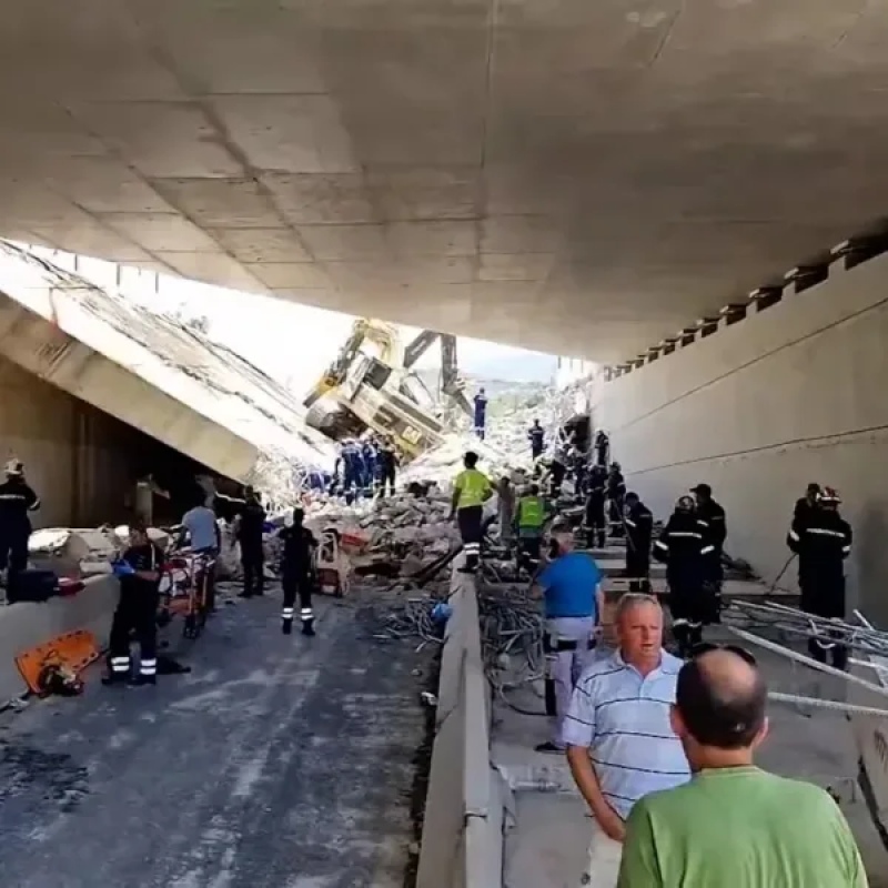 Tragedia en Grecia: Derrumbe de puente en construcción deja al menos un muerto