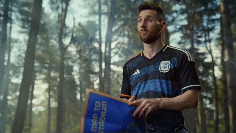 La foto de Messi con la camiseta de la Selección Argentina Femenina, previo al Mundial 2023