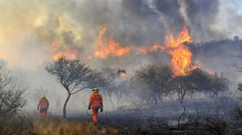 Alerta de riesgo de incendios forestales en Córdoba y San Luis