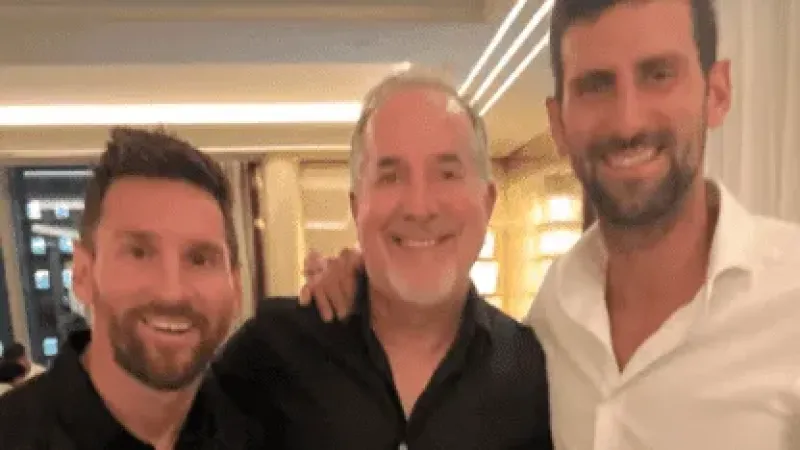 Fotón: Se reunieron Messi y Djokovic en Nueva York