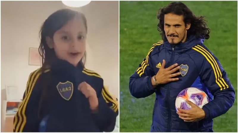 El tierno mensaje de la hija de Pol Fernández para Cavani