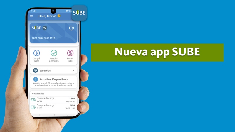 La nueva app de la SUBE con la que vas a poder cargarle saldo desde tu celular