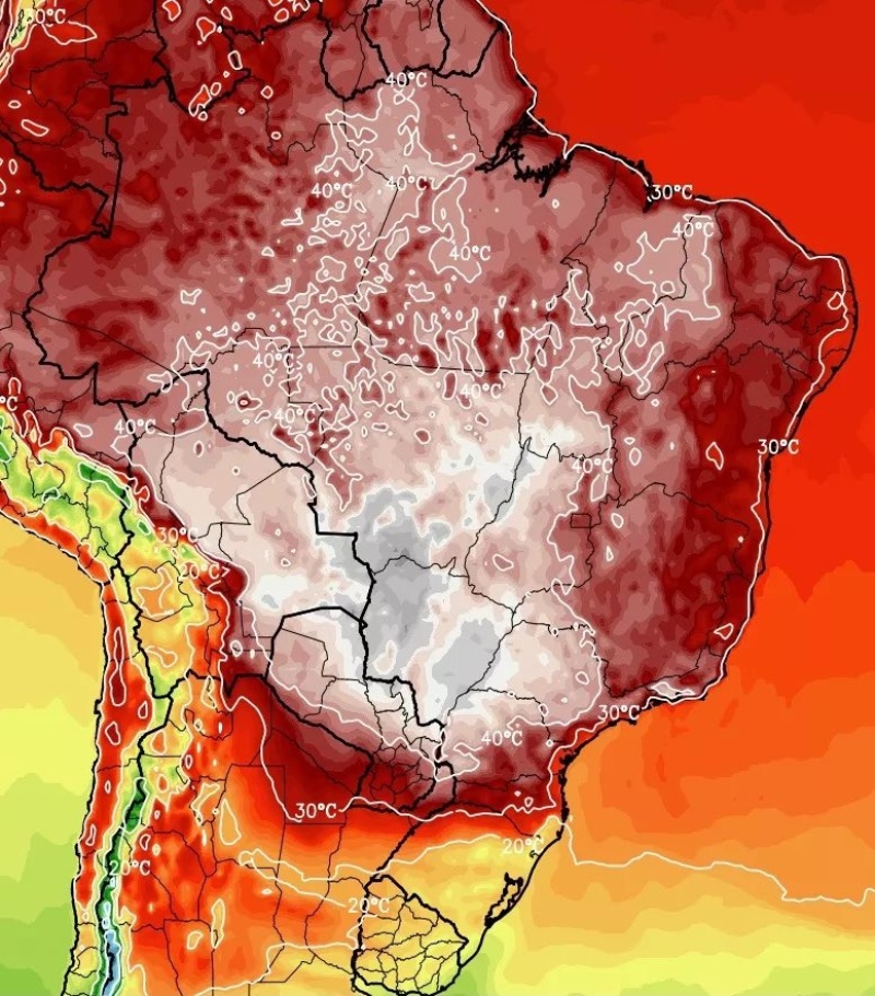 Alertan por ola de calor en Brasil: “bloqueo atmosférico” y 45° en invierno