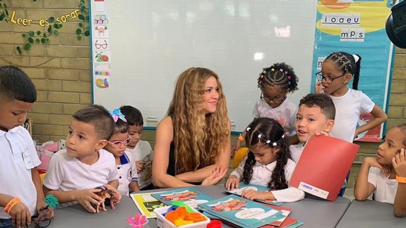 Shakira inaugura un nuevo colegio en Barranquilla