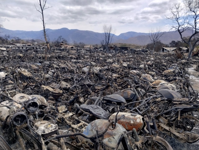 Incendio en Mendoza: destruyó 23.000 vehículos y quemó 80 casas