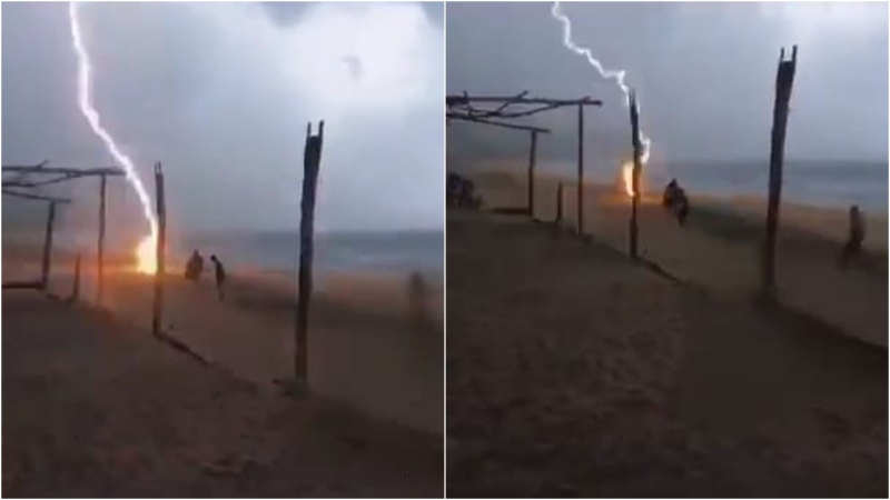 Tremendo video: dos personas murieron tras ser alcanzadas por un rayo