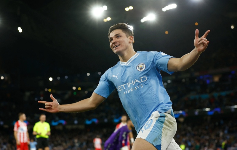 Julián Álvarez la rompió en la victoria del Manchester City: Mirá sus dos goles