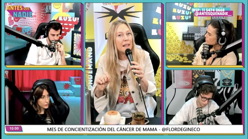 Flor de Gineco visitó Antes Que Nadie y habló del cáncer de mama