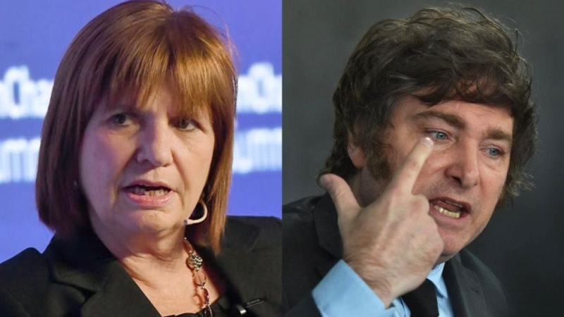 Javier Milei acusó de ”tirabombas” a Patricia Bullrich