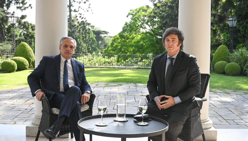 Alberto Fernández y Javier Milei se reunieron en la Quinta de Olivos