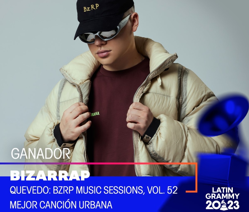 Tremendo: Bizarrap y Quevedo ganaron ”Mejor Canción Urbana” en los Latin Grammy 2023!