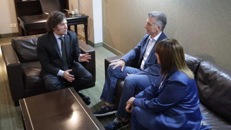 El encuentro de Macri y Patricia Bullrich con Javier Milei a minutos del triunfo: el video
