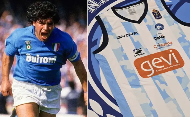 Un nuevo homenaje para El Diego: el equipo de básquet de Napoli estrenó una camiseta especial