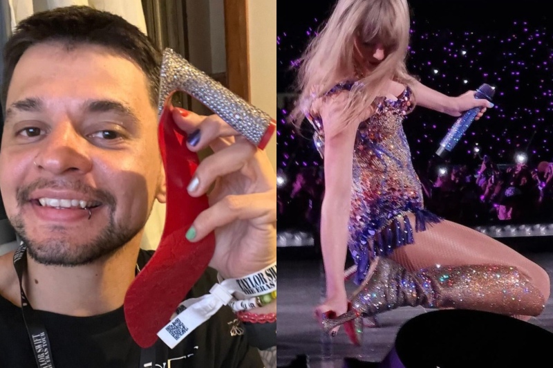 Taylor Swift en Brasil: un fan se llevó el taco que se le rompió y lo vende para pagar un tratamiento de cáncer