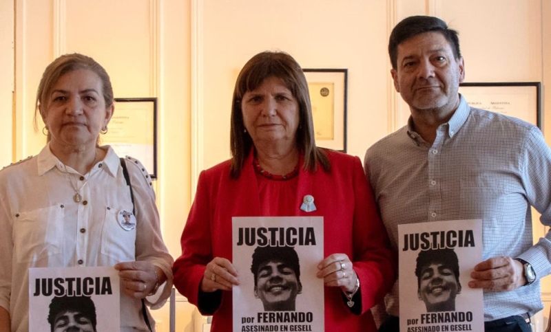 Los papás de Fernando Báez Sosa se reunieron con Patricia Bullrich