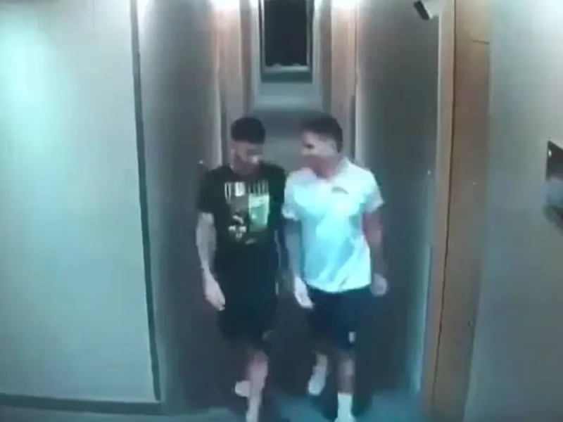 Se filtró un video de los jugadores de Vélez saliendo de la habitación del hotel tras el presunto abuso