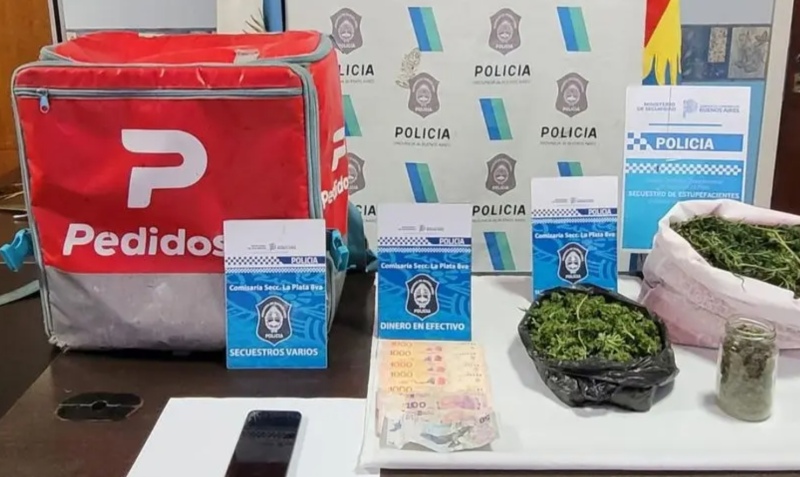 Detuvieron a un ”delivery de marihuana” en La Plata