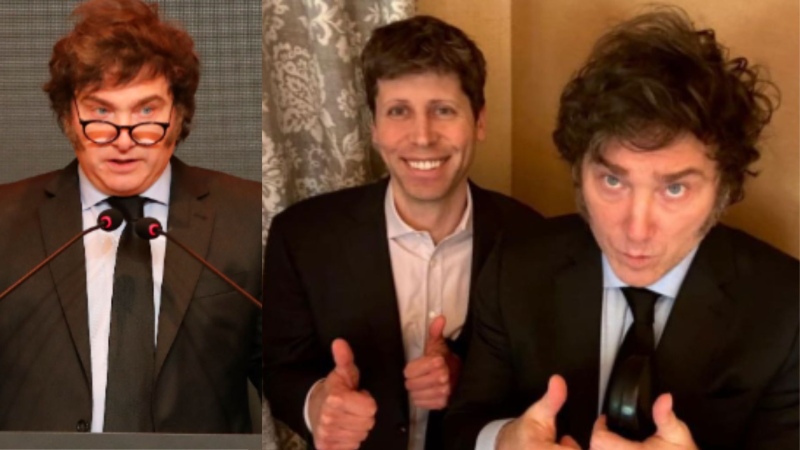 ¡Exclusiva! Javier Milei con Sam Altman, el CEO de Chat GPT