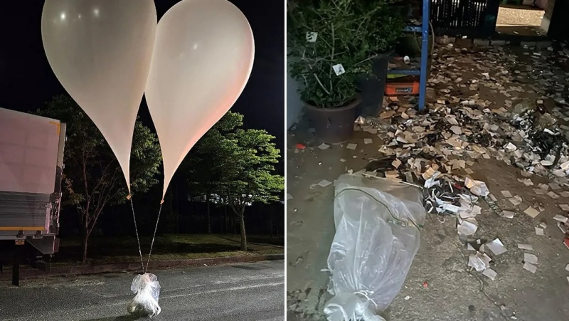 Corea del Norte suspenderá el envío de globos con basura a Corea del Sur