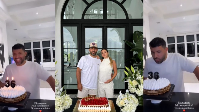 Así festejó el Kun Agüero su cumpleaños