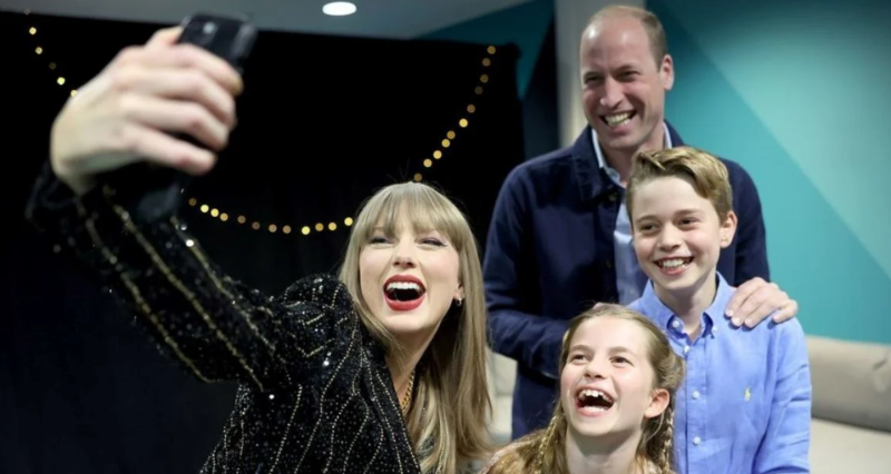 Una noche pop real: El principie de Gales festejó su cumpleaños con sus hijos y Taylor Swift