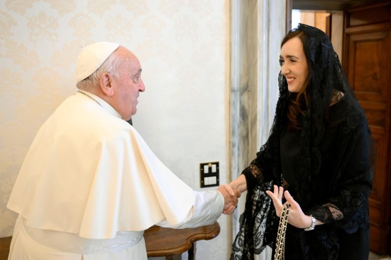 Encuentro entre el Papa Francisco y la vicepresidenta Victoria Villarruel