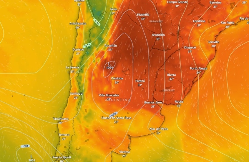 Sensación térmica altísima y tormentas en varias provincias